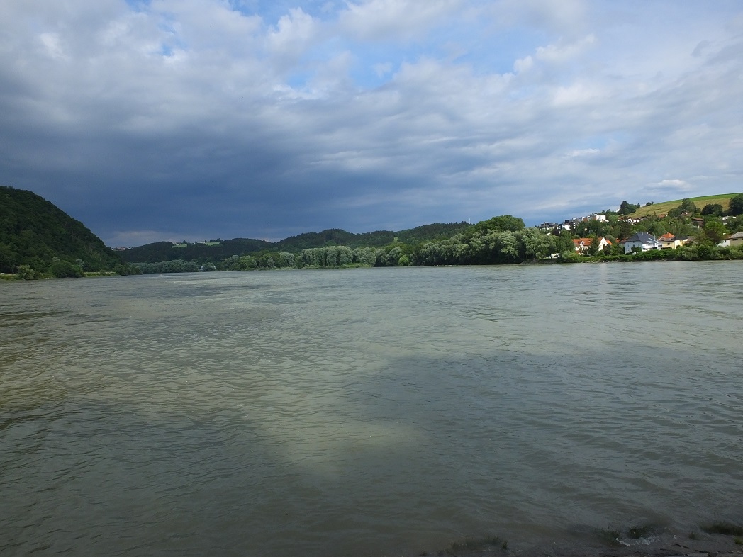 Перекресток трех рек: Дунай, Инн и Ильц. Пассау.
