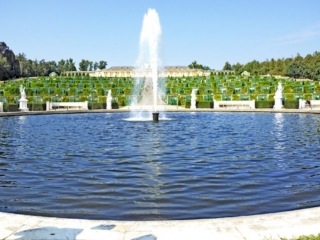 Большой фонтан. Дворцово-парковый комплекс Сан-Суси (Schloss Sanssouci). Потсдам, Германия.